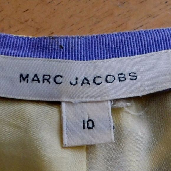Marc Jacobs Yellow Purple Silk Runway Skirt sz 10 - Picture 4 of 6